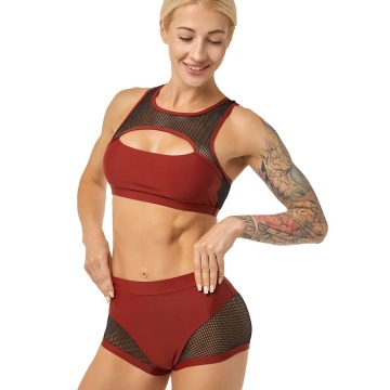 Set Polerina Anela VOL.2 Maroon Burgundy + rete Black