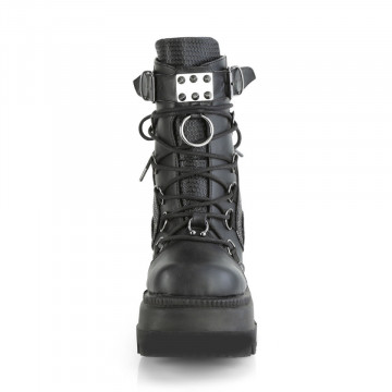 Stivaletti Demonia SHAKER-60 Blk Vegan Leather - 41eu - 11us