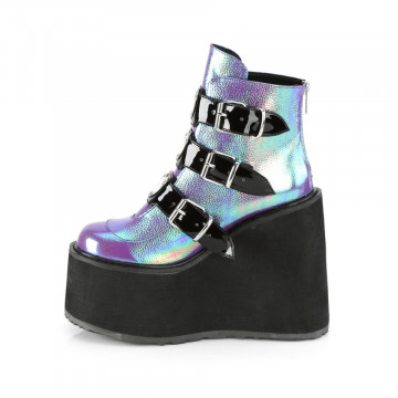 Stivali Demonia Cult SWING-105 Purple Iridescent Vegan Leather 38eu 8us