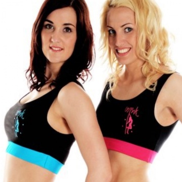 Wink - Top Contrast Band Crop W0101 Turchese xS