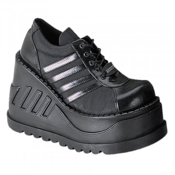 Calzature Demonia STOMP-08 Blk Vegan Leather 6us 36eu
