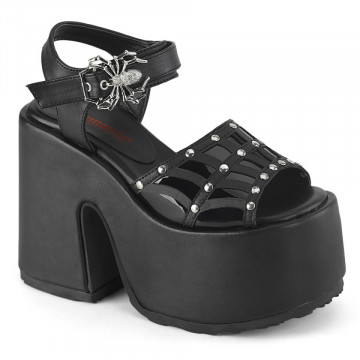 Demonia Cult CAMEL-17 Blk Vegan Leather