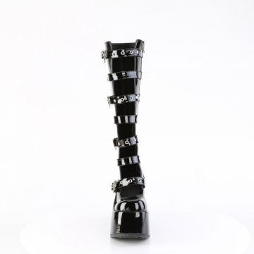 Stivali Neri Demonia Cult CAMEL-223 Blk Pat