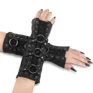 Demonia Cult DA-462 Blk Str Faux Leather pronti subito