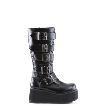 Stivali nero opaco Demonia Cult TRASHVILLE TRA518/B/PU