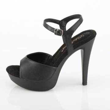 Fabulicious COCKTAIL-509 Blk Faux Leather/Blk Matte