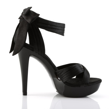 Fabulicious COCKTAIL-568 Blk Satin/Blk