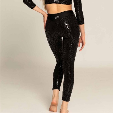 LEGGINGS ULTRA GRIP SUPERHERO V-STRING LEOPARD BLACK xxl