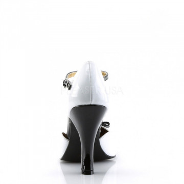 Pin Up Couture SMITTEN-10 Wht-Blk Pat