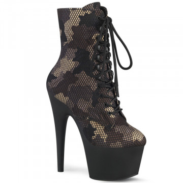 Pleaser ADORE-1020CM Green Camo-Mesh/Blk Matte