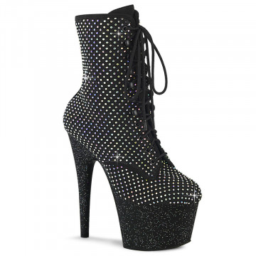 Pleaser ADORE-1020RM Blk Faux Suede-RS Mesh/Blk Matte