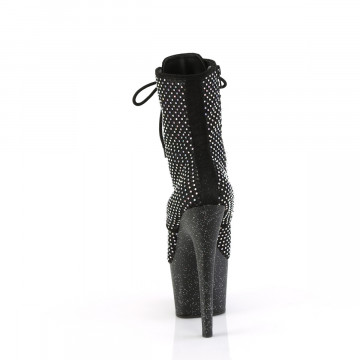 Pleaser ADORE-1020RM Blk Faux Suede-RS Mesh/Blk Matte