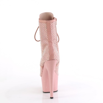 Pleaser ADORE-1020RM Salmon Pink Faux Suede-RS Mesh/B.Pink M.
