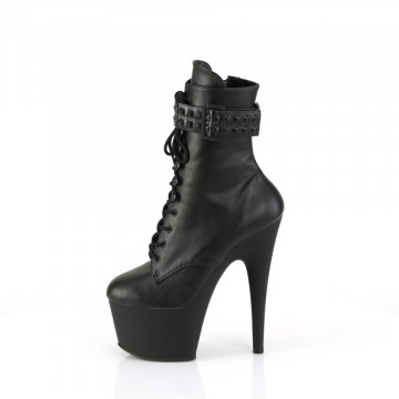 Pleaser ADORE-1020STR Blk Faux Leather/Blk Matte