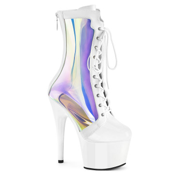 Pleaser ADORE-1047 Wht Pat-Holo/Wht