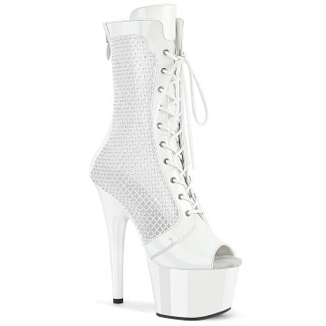 Pleaser ADORE-1048RSNT Wht Pat-Mesh-RS/Wht
