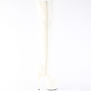 Pleaser ADORE-3000 Off-Wht Pat/Off-Wht