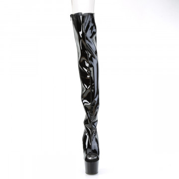 Pleaser ADORE-3017 Blk Str. Pat/Blk