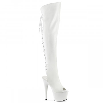 Pleaser ADORE-3019 Wht Faux Leather/Wht Matte