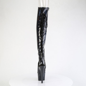 Pleaser ADORE-3019HWR Blk Str. Holo/Blk Holo