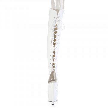Pleaser ADORE-3019HWR Wht Str. Holo/Wht Holo