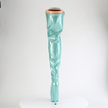 Pleaser ADORE-3020GP Aqua Glitter Pat/M