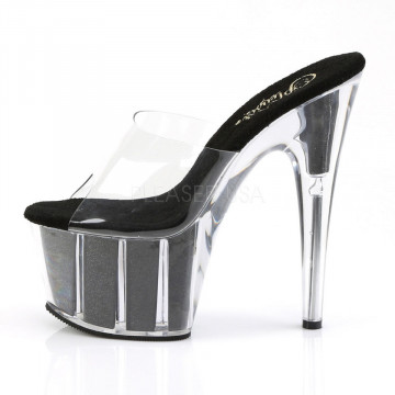 Pleaser ADORE-701G Clr/Blk Gltr