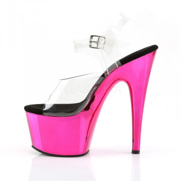 Pleaser ADORE-708 Clr/H. Pink Chrome