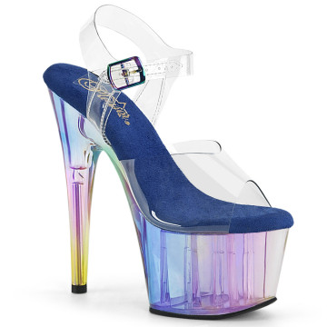 Pleaser ADORE-708HT Clr/Blue Multi Tinted