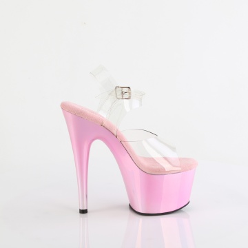 Pleaser ADORE-708LQ Clr/Liquid B. Pink Hologram