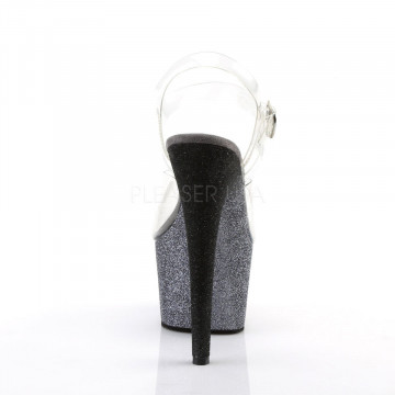 Pleaser ADORE-708OMBRE Clr/Slv-Blk Ombre