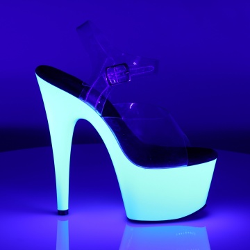 Pleaser ADORE-708UV Clr/Neon Wht