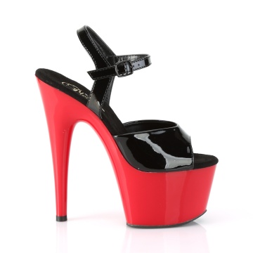 Pleaser ADORE-709 Blk Pat/Red