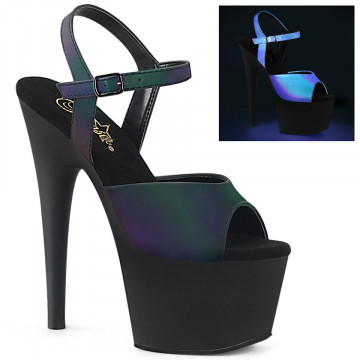 Pleaser ADORE-709REFL Green Multi Reflective/Blk Matte