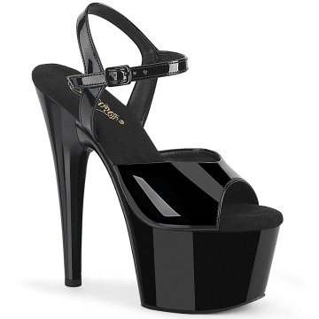 Pleaser ADORE-709WR Blk Pat/Blk