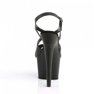 Pleaser ADORE-730 Blk Faux Leather/Blk Matte