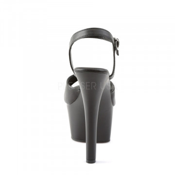 Pleaser ASPIRE-609 Blk Faux Leather/Blk Matte