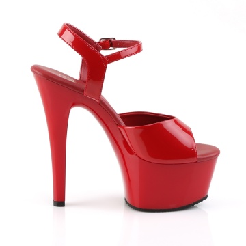 Pleaser ASPIRE-609 Red Pat/Red
