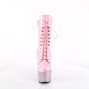 Pleaser BEJEWELED-1020-7 B. Pink Holo Pat/B. Pink AB RS
