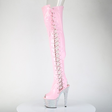 Pleaser BEJEWELED-3052HG-7 B. Pink Holo Pat/Slv AB RS