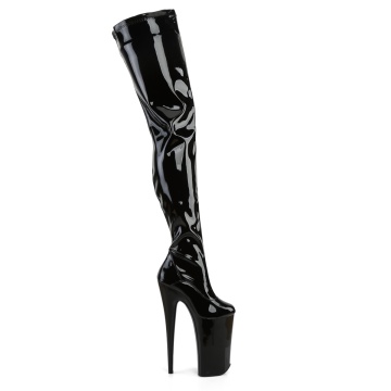 Pleaser BEYOND-4000 Blk Stretch Pat/Blk