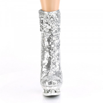 Pleaser BLONDIE-R-1009 Slv Sequins/Slv Chrome