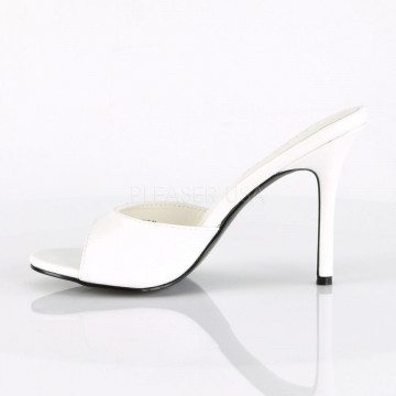 Pleaser CLASSIQUE-01 Wht Kid Pu