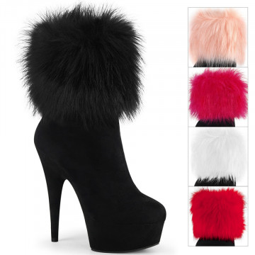Pleaser DELIGHT-1000 Blk Faux Suede/Blk Faux Suede
