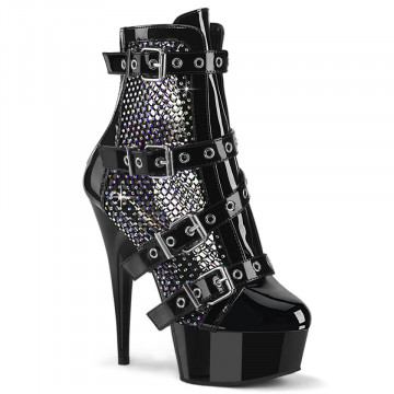 Pleaser DELIGHT-1013RM Blk Pat-RS Mesh/Blk