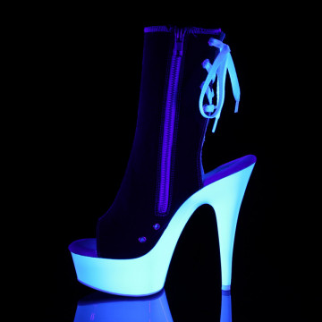 Pleaser DELIGHT-1018SK Blk Canvas/Neon White 8us 38eu