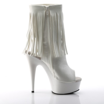 Pleaser DELIGHT-1019 Wht Faux Leather/Wht