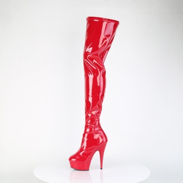 Pleaser DELIGHT-4000 Red Str Pat/Red