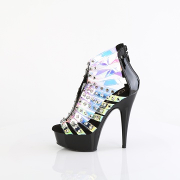 Pleaser DELIGHT-600-9 Holo TPU-Blk Pat/Blk