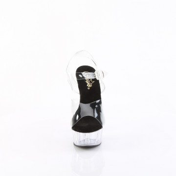 Pleaser DELIGHT-608 Clr-Blk/Clr